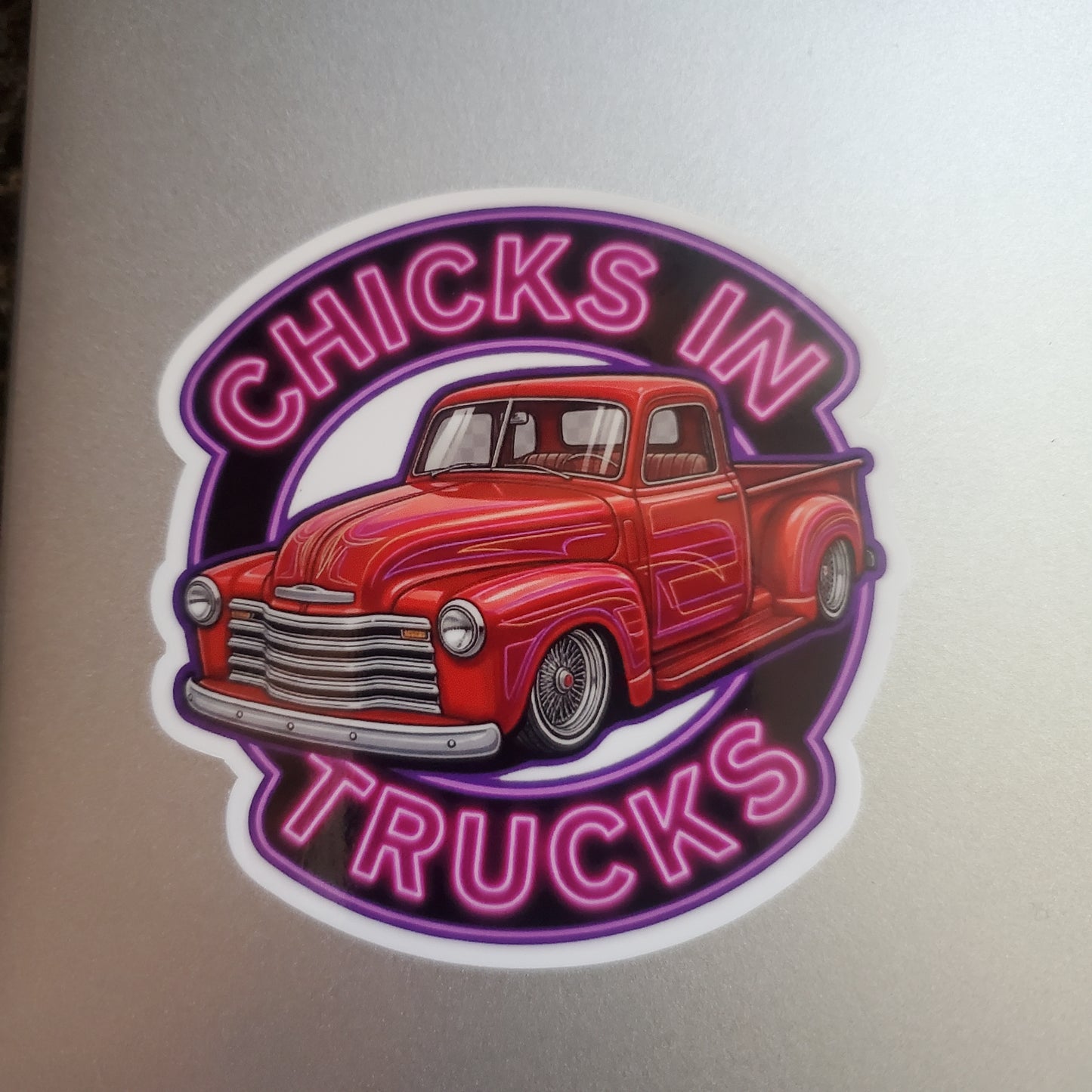 CHICKS IN TRUCKS 3" Sticker Free Shipping