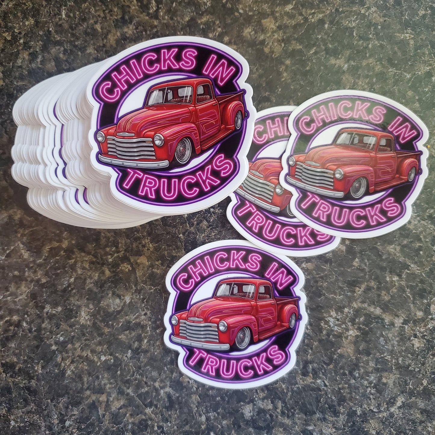 CHICKS IN TRUCKS 3" Sticker Free Shipping