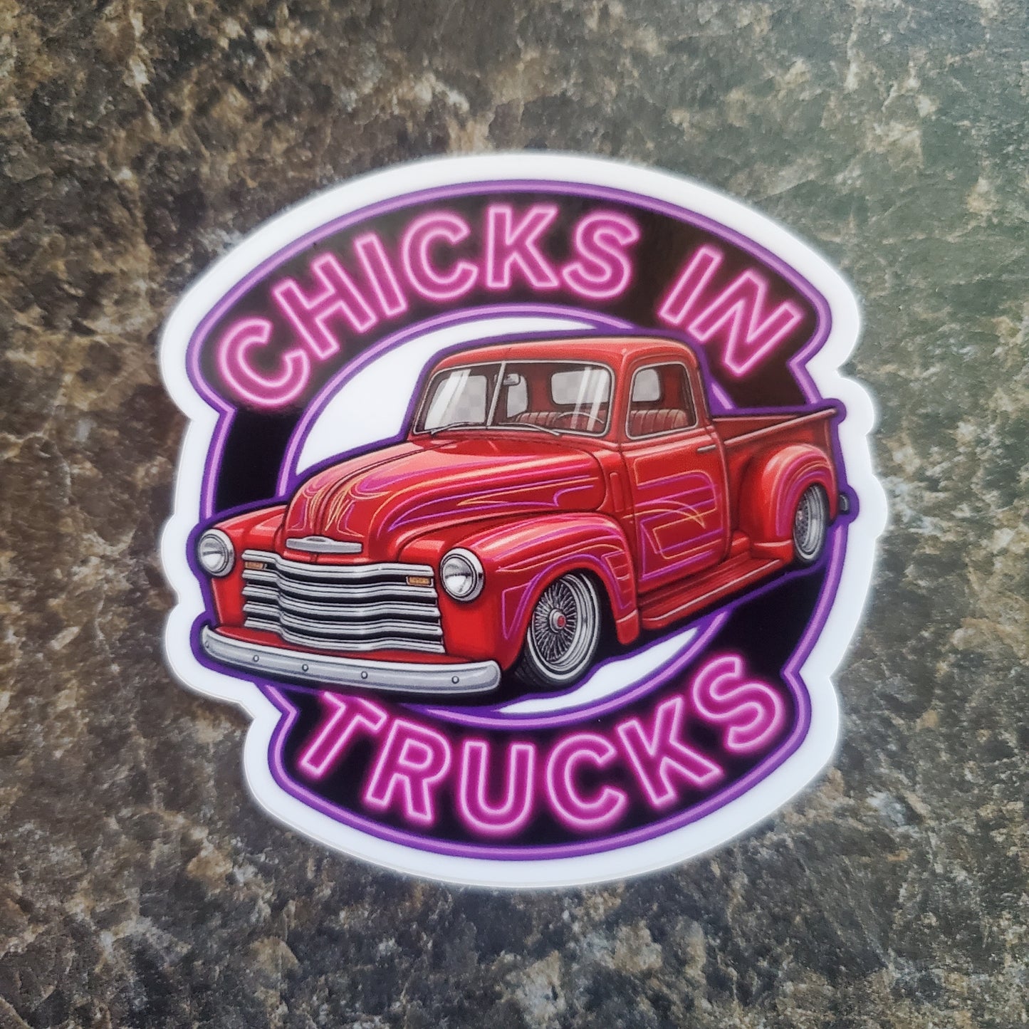 CHICKS IN TRUCKS 3" Sticker Free Shipping